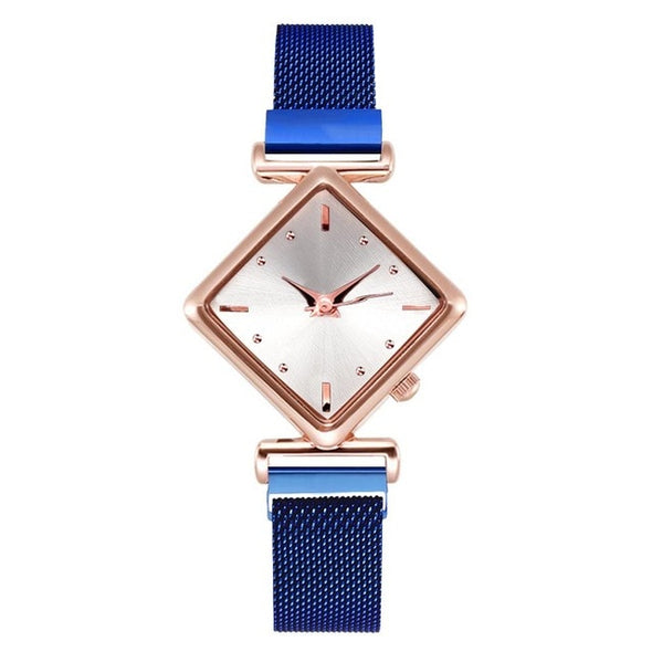 Women Square Watch Luxury Ladies Quartz Magnet Buckle Gradient Color Watches Relogio Feminino For Gift Clock