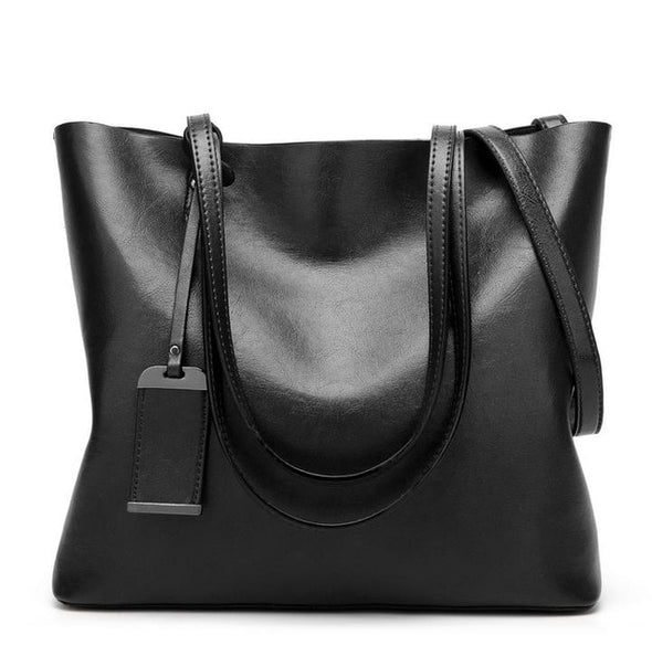 Waxing Leather bucket bag Simple Double strap handbag shoulder bags For Women 2020 All-Purpose Shopping tote sac bolsa feminina