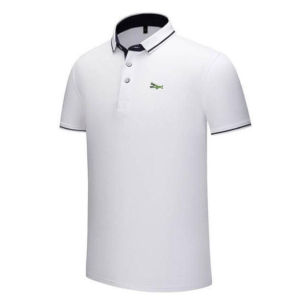 S-4XL New Design 2020 Summer Mens Short Sleeve Polos Shirts Embroidery Logo Casual Cotton Polos Homme Male Clothes Lapel Tops