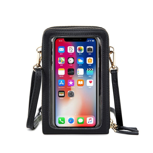 Mini Crossbody Shoulder Bags Women Multi-functional Touchable Cell Phone Pocket Card Purse Ladies Small Bag Female Messenger Bag