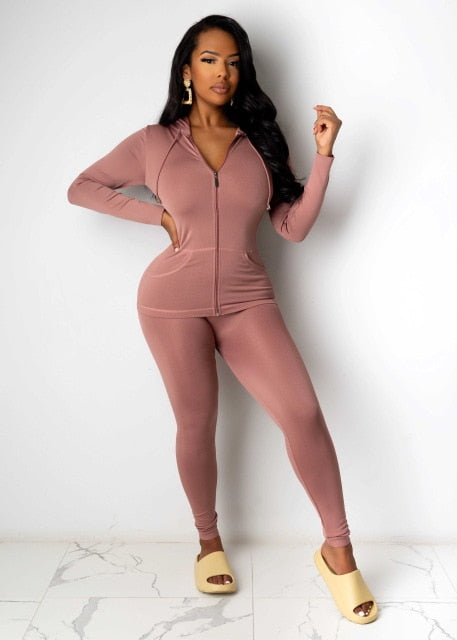 Two Piece Set Tracksuit Women Festival Clothing Fall Winter Top+Pant Sweat Suits Neon 2 Piece Outfits Matching Sets
