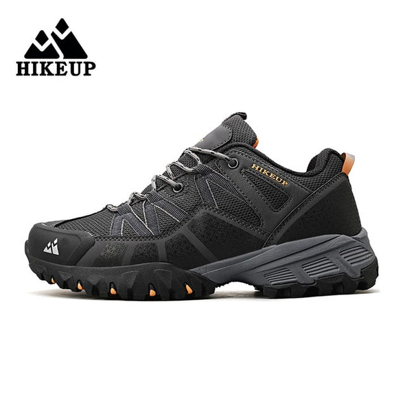 HIKEUP 2020 Summer Men Hiking Shoes Mesh Fabric Mountain Climbing Shoes Outdoor Trekking Sneakers Fishing Hunting Boots For Men