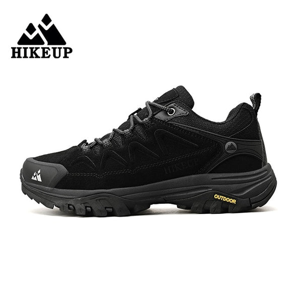 HIKEUP Summer Leather Men Hiking Shoes Tourist Trekking Sneakers Mountain Climbing Sneakers Trail Jogging Outdoor Shoes For Men