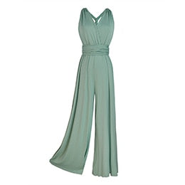 Bandage Sexy Jumpsuit Boho Rompers Women Jumpsuit 2021 Elegant Summer Jumpsuit Multi Way Wear Wrap Wedding Party