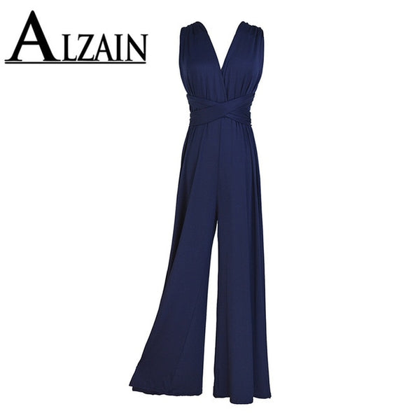 Bandage Sexy Jumpsuit Boho Rompers Women Jumpsuit 2021 Elegant Summer Jumpsuit Multi Way Wear Wrap Wedding Party