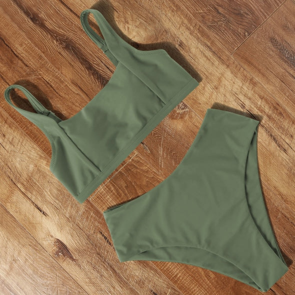 High Waist Bikini 2021 Leopard Bikini Women Push Up Swimsuit Women Printed Swimwear Tie Dye Biquini Summer Swim Beachwear