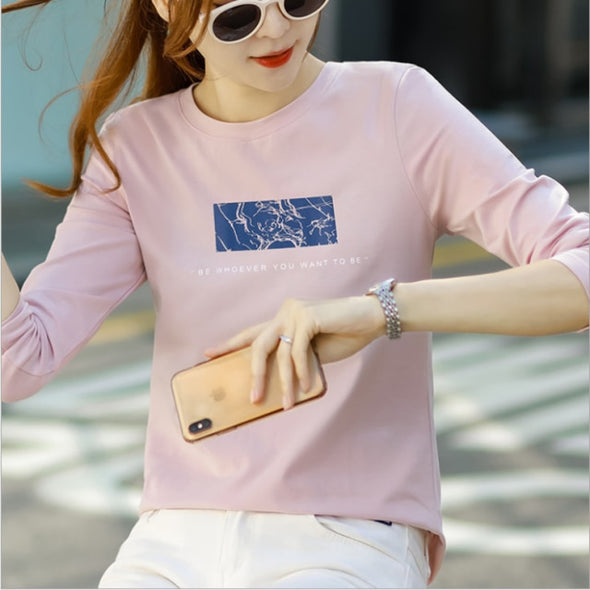 Women Fashion Black And White Striped Blouse Shirt Casual Long Sleeve O-neck Soft Korean Shirt Ladies Women T-Shirt Spring 2021