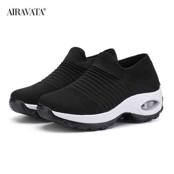 Women's walking shoes Fashion Casual Sport Shoes Sneakers Autumn Platform Flat Slip-on Comfortable Outdoor