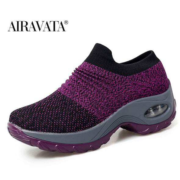 Women's walking shoes Fashion Casual Sport Shoes Sneakers Autumn Platform Flat Slip-on Comfortable Outdoor
