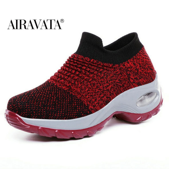 Women's walking shoes Fashion Casual Sport Shoes Sneakers Autumn Platform Flat Slip-on Comfortable Outdoor