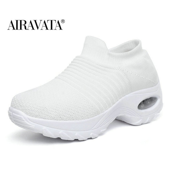 Women's walking shoes Fashion Casual Sport Shoes Sneakers Autumn Platform Flat Slip-on Comfortable Outdoor