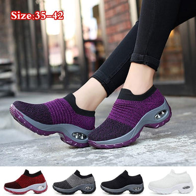 Women's walking shoes Fashion Casual Sport Shoes Sneakers Autumn Platform Flat Slip-on Comfortable Outdoor