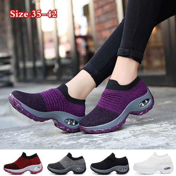 Women's walking shoes Fashion Casual Sport Shoes Sneakers Autumn Platform Flat Slip-on Comfortable Outdoor