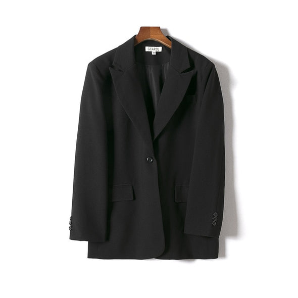 GCAROL Women Blazer And Guard Pants Sets Two Pieces OL Single Breasted Jacket Formal Suit Pleated Trousers Spring Autumn