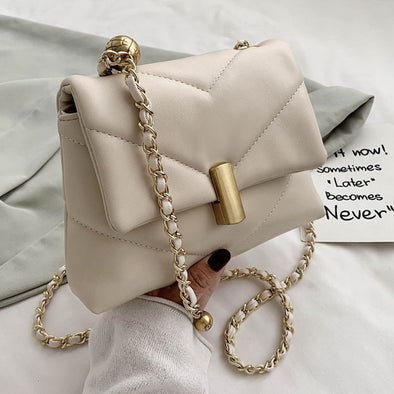 Luxury Designer Chains Crossbody Bags For Women  Fashion Diamond Lattice Shoulder Bags 2021 New Soft Women Messenger Bags Totes