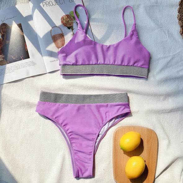 High Waist Bikini 2021 Leopard Bikini Women Push Up Swimsuit Women Printed Swimwear Tie Dye Biquini Summer Swim Beachwear