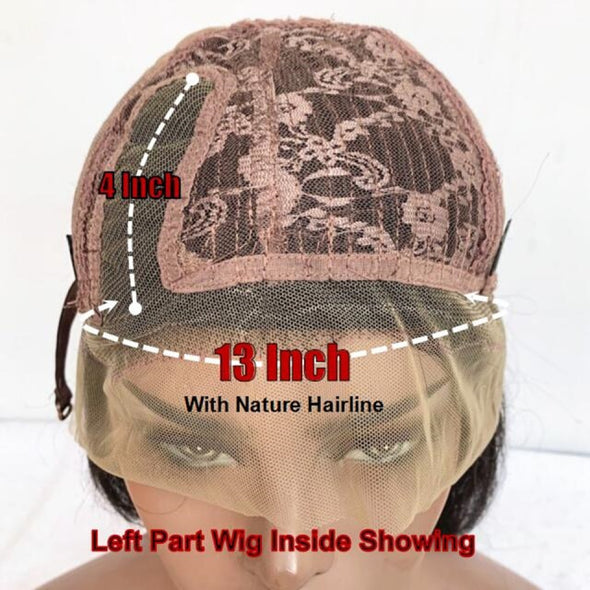 Brazilian 13x4 Lace Frontal Human Hair Wigs with Baby Hair 250 Density Kinky Curly 4x4 5x5 Silk Base Lace Closure Wigs For Women