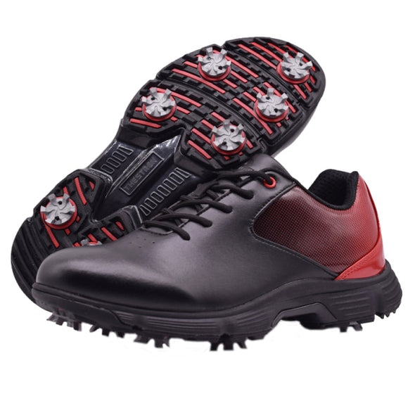 Men Professional Golf Shoes Waterproof Spikes Golf Sneakers Black White Mens Golf Trainers Big Size Golf Shoes for Men