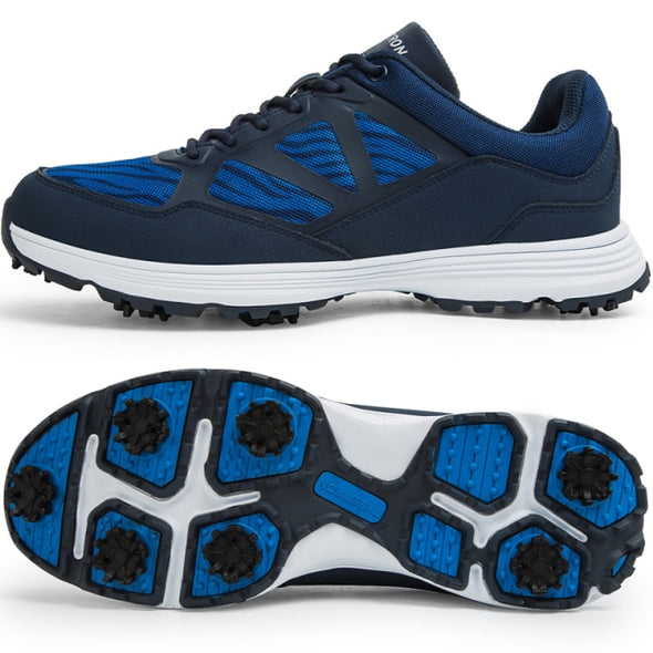 Men Professional Golf Shoes Waterproof Spikes Golf Sneakers Black White Mens Golf Trainers Big Size Golf Shoes for Men