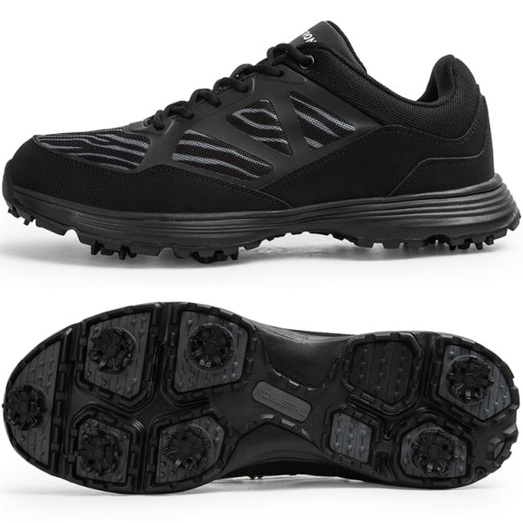 Men Professional Golf Shoes Waterproof Spikes Golf Sneakers Black White Mens Golf Trainers Big Size Golf Shoes for Men