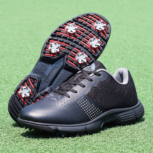 Men Professional Golf Shoes Waterproof Spikes Golf Sneakers Black White Mens Golf Trainers Big Size Golf Shoes for Men