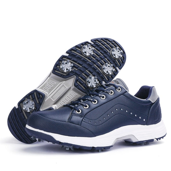 Men Professional Golf Shoes Waterproof Spikes Golf Sneakers Black White Mens Golf Trainers Big Size Golf Shoes for Men