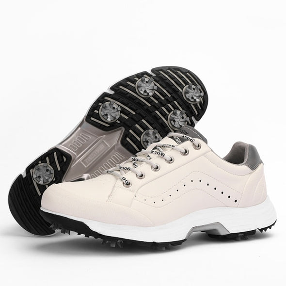 Men Professional Golf Shoes Waterproof Spikes Golf Sneakers Black White Mens Golf Trainers Big Size Golf Shoes for Men