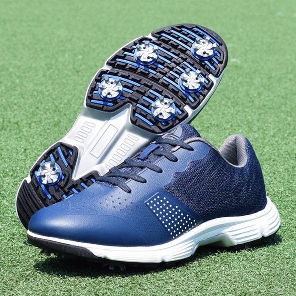 Men Professional Golf Shoes Waterproof Spikes Golf Sneakers Black White Mens Golf Trainers Big Size Golf Shoes for Men