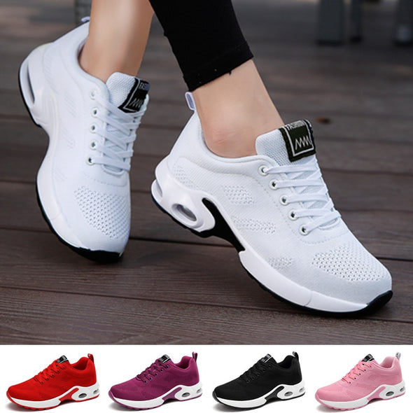 Fashion Women Sneakers Air Cushion Soft Bottom Running Shoes  Outdoor Mesh Breathable Tennis Shoes