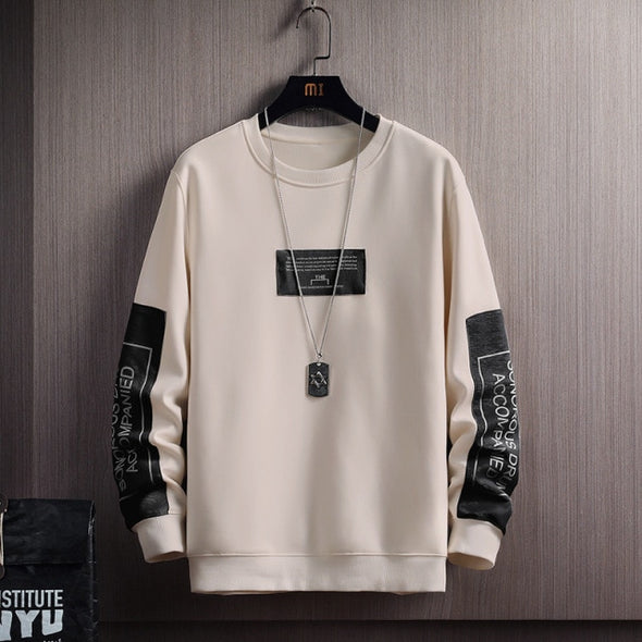 Men Hoodies Casual 2021 Autumn Fleece Sweatshirt Male Hip Hop Harajuku Pullover Letter Printing Japanese Mens Streetwear Hoodie