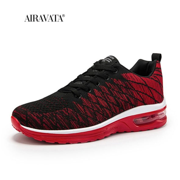 Fashion Sneakers Men Light Breathable Air Cushion Running Shoes Lace Up Tennis Shoe Non-slip