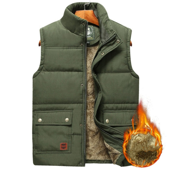 Men's Large Size Clothing Winter Vest Jackets Sleeveless Coat 2021 Fur Fashion Big Size 8xl Male Warm Waistcoat Fleece Vest Men