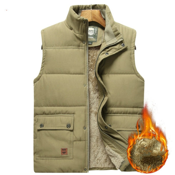 Men's Large Size Clothing Winter Vest Jackets Sleeveless Coat 2021 Fur Fashion Big Size 8xl Male Warm Waistcoat Fleece Vest Men