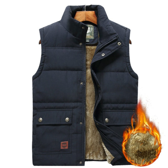 Men's Large Size Clothing Winter Vest Jackets Sleeveless Coat 2021 Fur Fashion Big Size 8xl Male Warm Waistcoat Fleece Vest Men