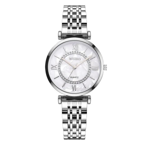 Women Watches Top Brand Luxury 2021 Fashion Diamond Ladies Wristwatches Stainless Steel Silver Mesh Strap Female Quartz Watch