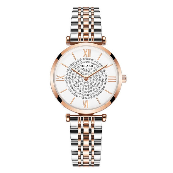 Women Watches Top Brand Luxury 2021 Fashion Diamond Ladies Wristwatches Stainless Steel Silver Mesh Strap Female Quartz Watch