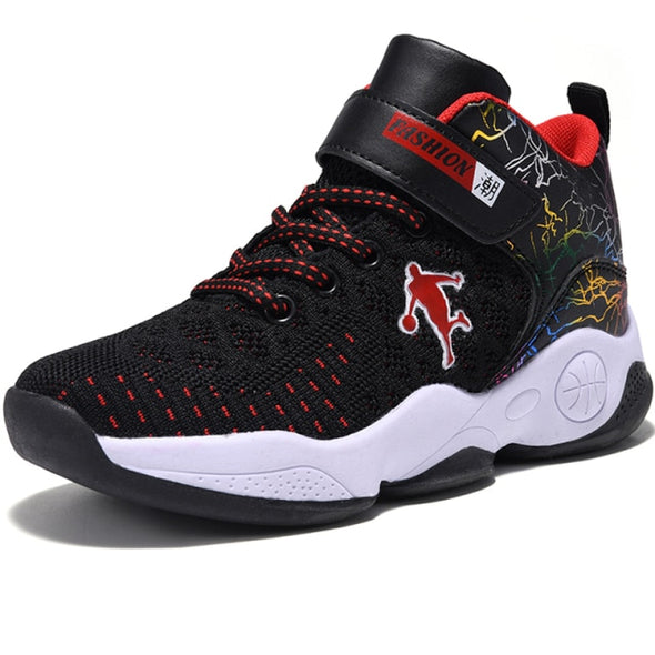 Children Boys Basketball Shoes High Quality Top Soft Non-Slip Kids Sneakers Unisex Girls Sport Shoes Outdoor Boy Trainer Basket