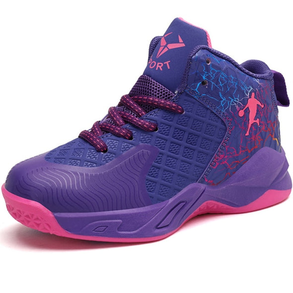 Children Boys Basketball Shoes High Quality Top Soft Non-Slip Kids Sneakers Unisex Girls Sport Shoes Outdoor Boy Trainer Basket