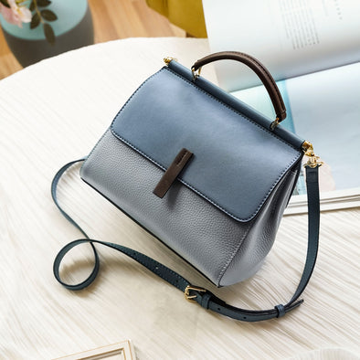 FOXER Lady's Crossbody Bags Genuine Lether Handbag Fall Winter Bag Large Capacity Office Women Tote Commuter Style Shoulder Bag