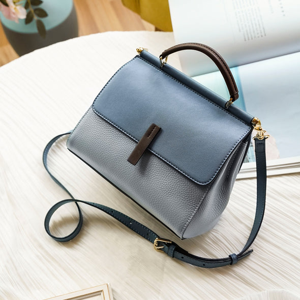 FOXER Lady's Crossbody Bags Genuine Lether Handbag Fall Winter Bag Large Capacity Office Women Tote Commuter Style Shoulder Bag