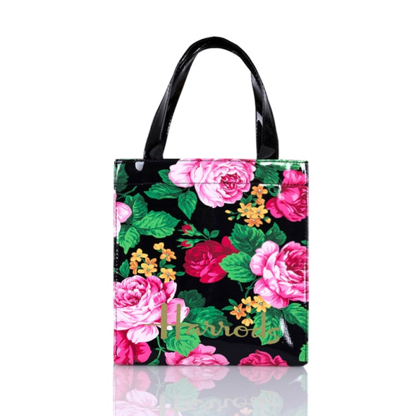 London Style PVC Reusable Shopping Bag Women's Bag Eco Friendly Small Signature Shopper Bag Waterproof Handbag Shoulder Bag