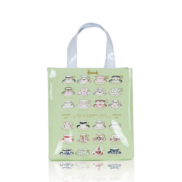 London Style PVC Reusable Shopping Bag Women's Bag Eco Friendly Small Signature Shopper Bag Waterproof Handbag Shoulder Bag