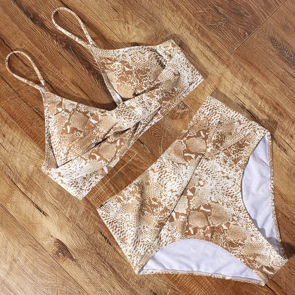 High Waist Bikini 2021 Leopard Bikini Women Push Up Swimsuit Women Printed Swimwear Tie Dye Biquini Summer Swim Beachwear