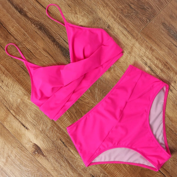 High Waist Bikini 2021 Leopard Bikini Women Push Up Swimsuit Women Printed Swimwear Tie Dye Biquini Summer Swim Beachwear