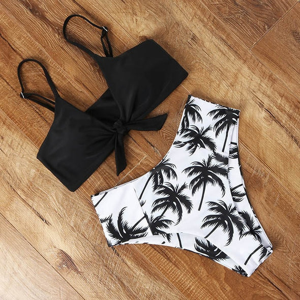 High Waist Bikini 2021 Leopard Bikini Women Push Up Swimsuit Women Printed Swimwear Tie Dye Biquini Summer Swim Beachwear