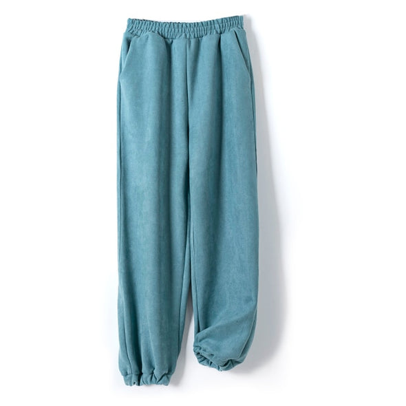 GCAROL Women tracksuits Velvet Jacket And Pants Drop Shoulder Oversized Coat Single-Breasted Elastic Waist Overalls Cargo M,L