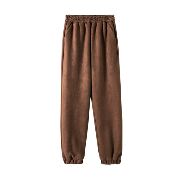 GCAROL Women tracksuits Velvet Jacket And Pants Drop Shoulder Oversized Coat Single-Breasted Elastic Waist Overalls Cargo M,L