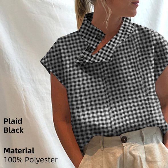 Oversized Celmia Stylish Women Shirts 2021 Summer Cotton Linen Blouses Short Sleeve Buttons Blusas Casual Loose Solid Tunic Top