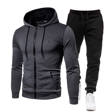 Autumn Winter Men's Casual Tracksuit  Fashion Men Jacket and Sweatpants Two Pieces Sets Sportswear Plus Size Clothing for Male