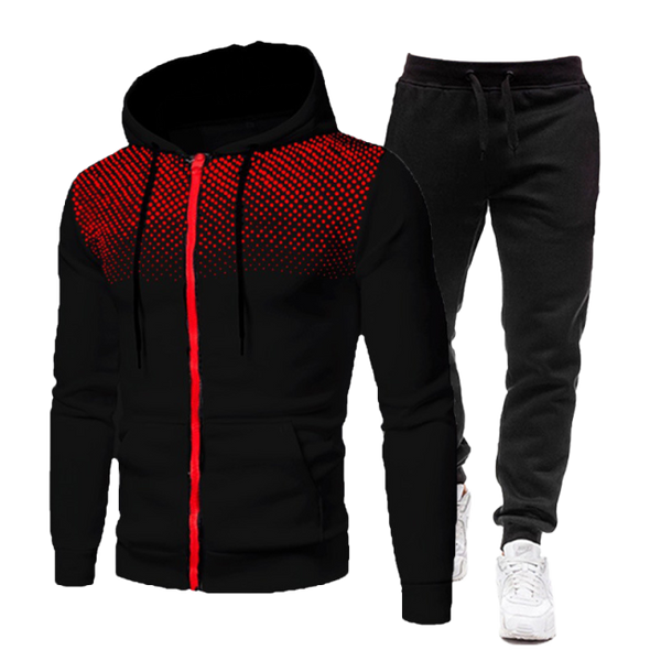 Autumn Winter Men's Casual Tracksuit  Fashion Men Jacket and Sweatpants Two Pieces Sets Sportswear Plus Size Clothing for Male